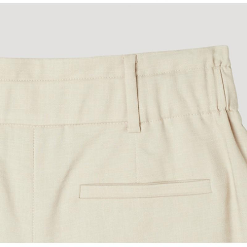 [ShS S miSS] Linen Blend Wide Half pantS SwwSpp22080