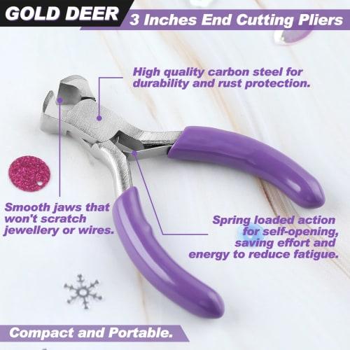 GOLD DEER Мини-кусачки, Маленький инструмент для рукоделия, Устойчивы к ржавчине, с пластиковой пружиной, Режущий инструмент для точных работ, Ковка, Профессиональное хобби, C