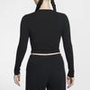 Nike Футболки женские черные с круглым вырезом умеренные HF5323-010