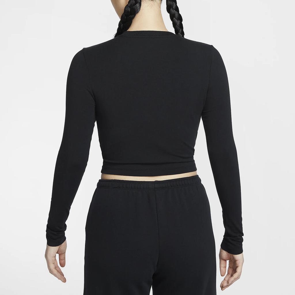 Nike Футболки женские черные с круглым вырезом умеренные HF5323-010