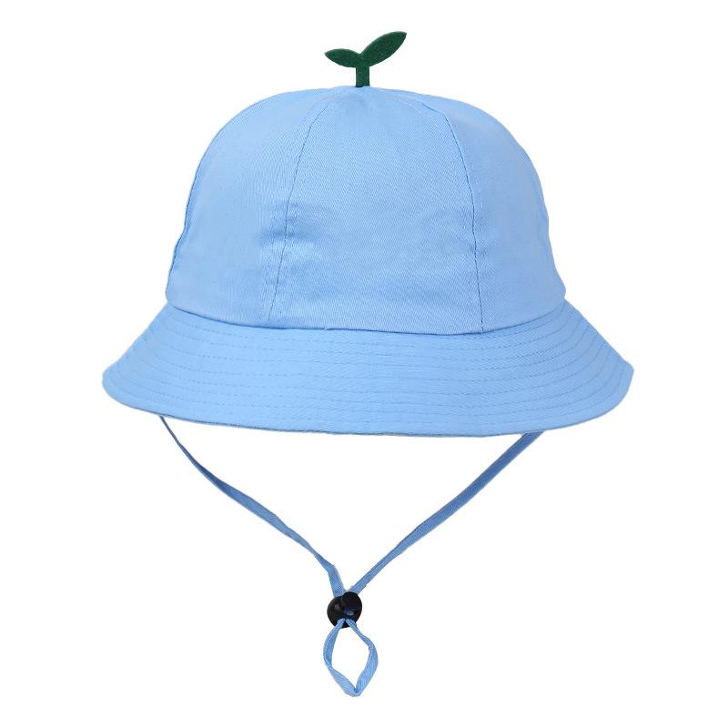Summer sunscreen visor baby spring summer kindergarten bucket hat boys and girls can customize logo small yellow hat