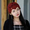 Basin Hat Hollow Flower Knitted Hat Ethnic Style Beanies Cute Crochet Bucket Hat  Warm