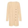 Женская мода Свободный повседневный карманный однотонный кардиган с длинными рукавами на пуговицах Куртка Топы
