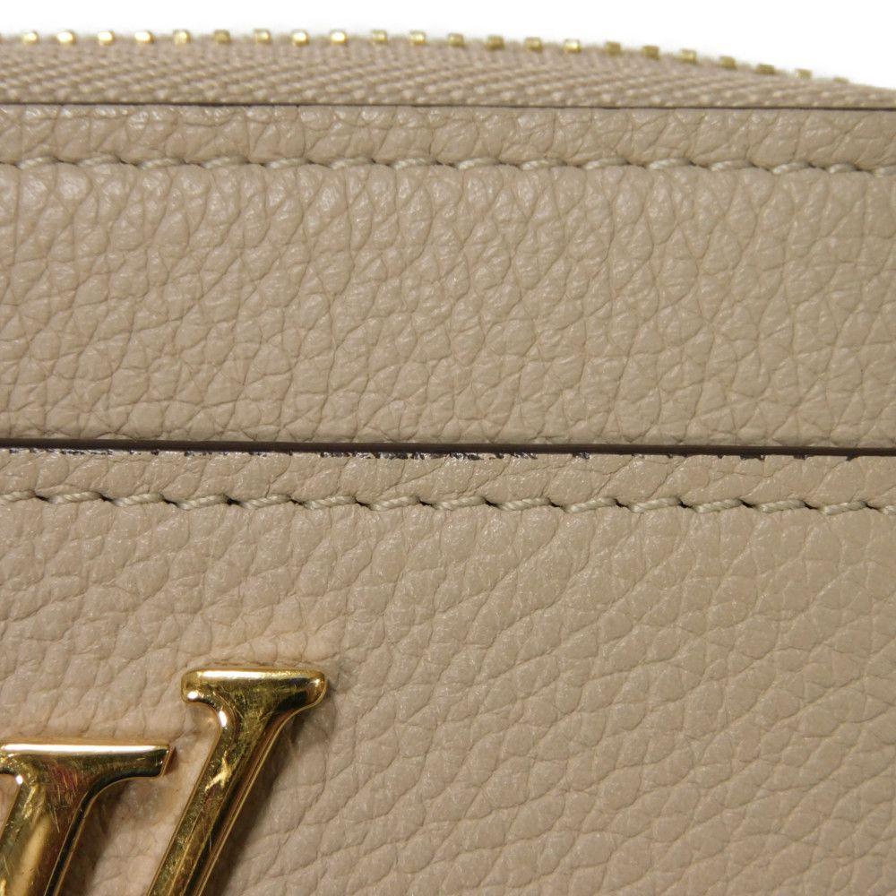 Б/у 12564 Кошелек Lockme на молнии по кругу M80100 7943 Логотип LV на молнии по кругу RFID Подпись LV Зеленый Унисекс из Японии ОРИГИНАЛ