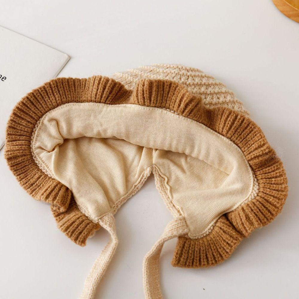 Милые шапки с отворотом Осенне-зимние шапки-пуловеры Новые шапки с защитой ушей