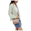 Coach Klare 22 Nameplate Logo Snap Flap Crocodile Embossed Leather Shoulder Crossbody Bag Small Women bags Stone CC840-SVST