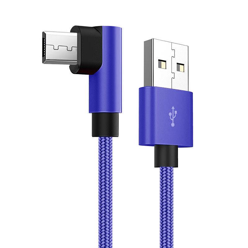Быстрый зарядный кабель Micro USB 120 Вт с угловым разъемом для телефонов Android, Huawei, Vivo, Oppo и Meizu