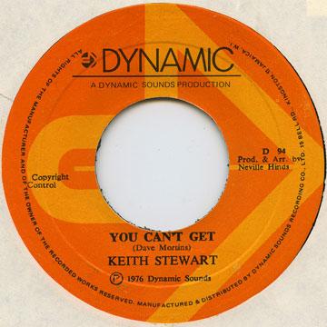 7inch Record KEITH STEWART You Cant Get D94 Dynamic Sounds 1976 Jamaica Reggae Ska Dub Used