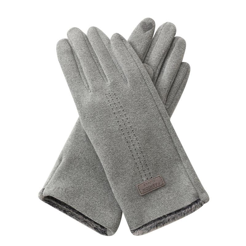 Высококачественные осенне-зимние женские перчатки, утолщенные, для спорта на открытом воздухе, теплые, противоскользящие, для сенсорного экрана, для верховой езды, для женщин