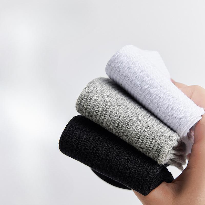 Мужские весенне-летние носки-следки, деловые сетчатые дышащие и влагоотводящие мужские носки из чистого хлопка, однотонные черные носки