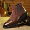Мужские новые модные ретро британского стиля кожаные ботинки business casual универсальные Челси