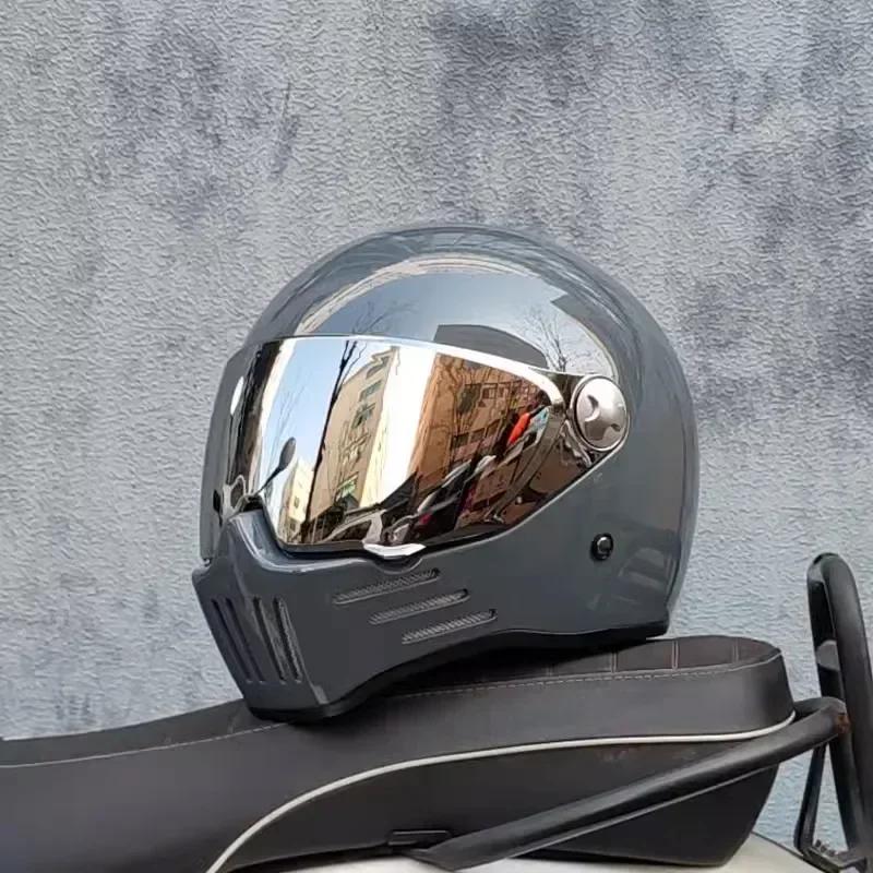 Мотоциклетный шлем интеграл casco moto Шлем Винтаж Чоппер Ретро capacete de motocicleta модульный шлем Одобрение DOT