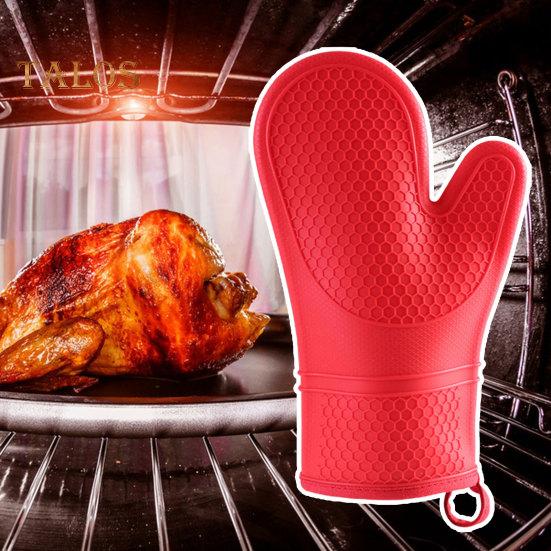 1Pc Heat Resistant Baking Glove Non-Slip Anti-Scald Oven Mitt for Microwave Cooking Baking Kitchen Use