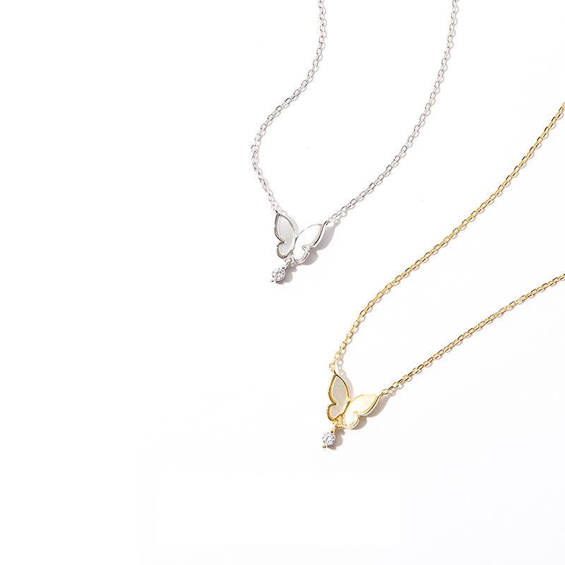 Ожерелье с крыльями бабочки, женская корейская бахрома, изысканная цепочка на ключицу, стильный женский стиль, нишевый бренд