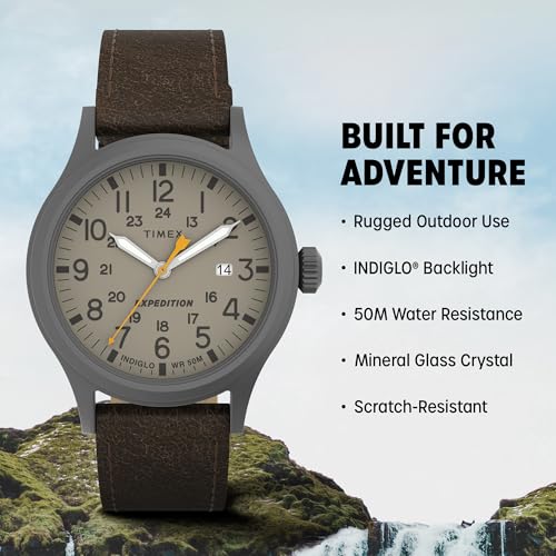 Часы Timex Men's Expedition Scout 40, темно-коричневый/бронзовый/хаки, Часы Timex Men's Expedition Scout 40