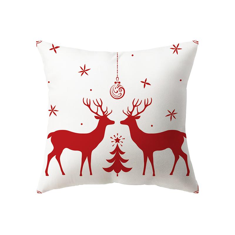 Рождественские украшения Рождественская тема Печатный узор Чехлы для подушек Домашняя гостиная Украшение дивана Подушка Наволочка