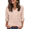 Women's Fashionable And Casual Floral V-neck Top