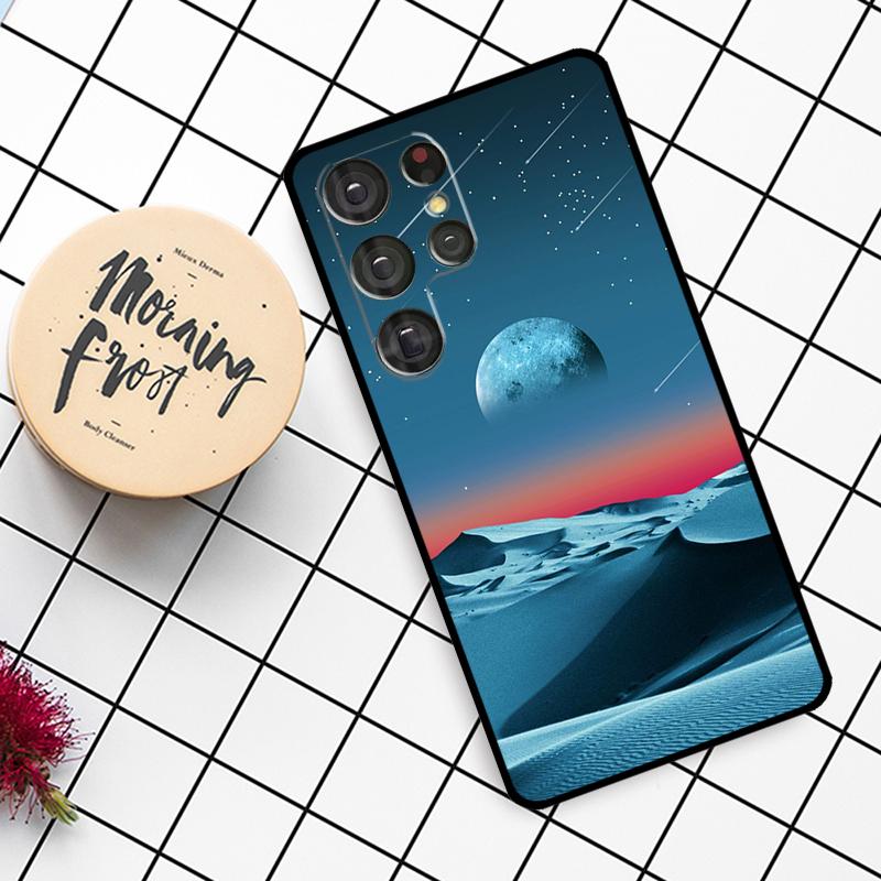 Чехол Космос Луна Звезды для Samsung Galaxy S25 Ultra S23 S22 S21 S20 S24 Ultra S9 S10 Plus S25 FE