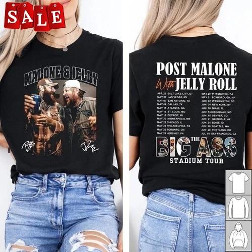 New Popular Post Malone Jelly Roll Gift For Fans Unisex S5XL Shirt TH938 Unisex T-Shirt