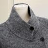Women's Stand Collar Double-Faced Wool Coat