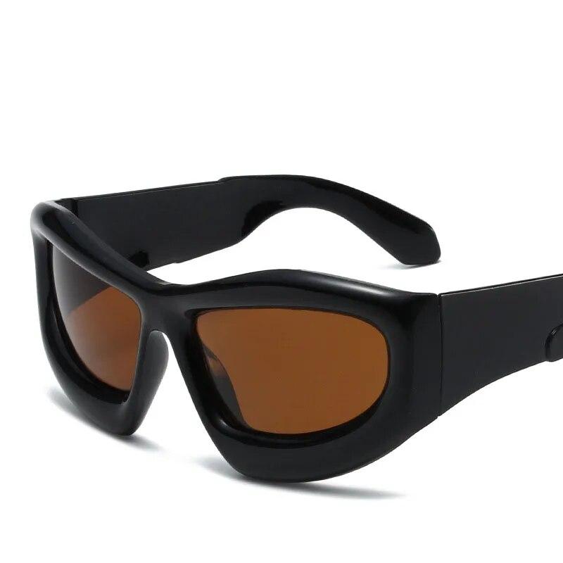 Крутые Преувеличенные Очки Футуристичный Научно-Технологичный Стиль Лыжные Солнцезащитные Очки с Большой Оправой Ослепительные Мужские и Женские