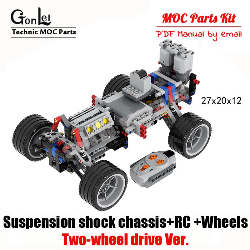 НОВЫЙ MOC Рулевое шасси независимая подвеска колес мини-макет V8 двигателя Коробка передач скорости Совместим с High-tech для бездорожья