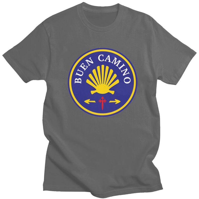 Custom Buen Camino De Santiago T Shirt for Men Pure Cotton Tshirt Leisure Tee Tshirt Clothing