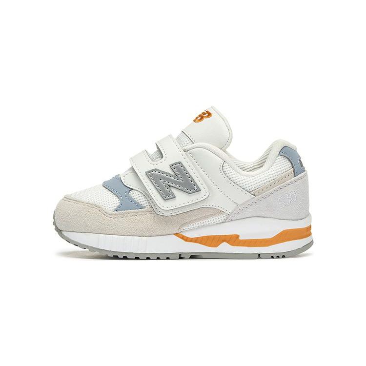 New Balance Спортивные кроссовки серии NB 530, устойчивые к ударам и износу, средней высоты, для ходьбы, детские, бело-серые IV530GC