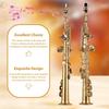 Btuty сопрано саксофон прямой саксофон медный си бемоль си бемоль деревянный духовой инструмент для студентов начинающих профессиональный чехол перчатки чистящая салфетка