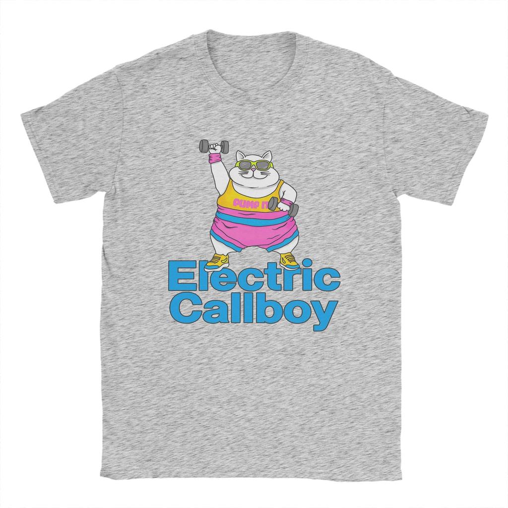 Мужские футболки Electric Callboy Band Pump It Смешная футболка с коротким рукавом с круглым вырезом Хлопок Идея для подарка Топы