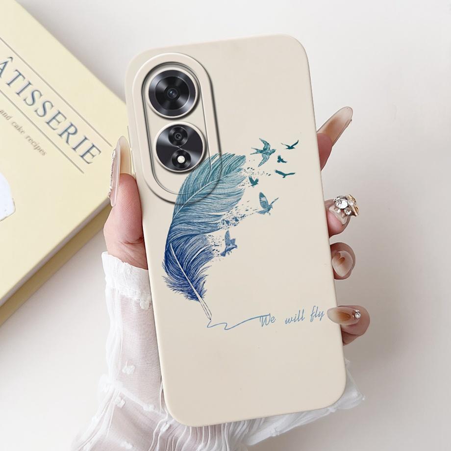 For Oppo A60 4G CPH2631 Case Cover Oppo A80 CPH2631 Soft Silicone TPU Flower Butterfly Girly Fashion Painting OppoA60 5G Funda