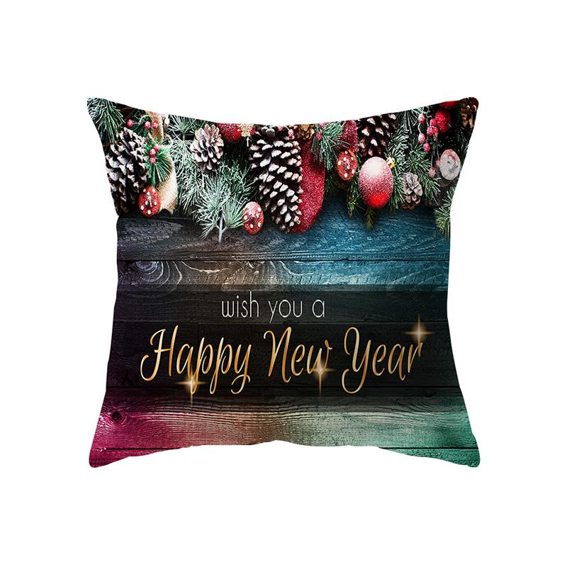 Christmas Theme Decorative Printing Pattern Cushion Cover Home Living Room Sofa Decorative Pillow Pillow Cover
