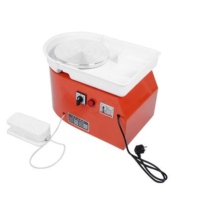 350 Вт оранжевый гончарный круг машина керамический инструмент для формовки моющаяся раковина с педалью