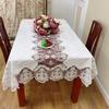 Square Tablecloth Gold Velvet Lace Balcony Dust Cover Nordic Style Dining Table Decoration Luxurious and High-end Home Wallpaper