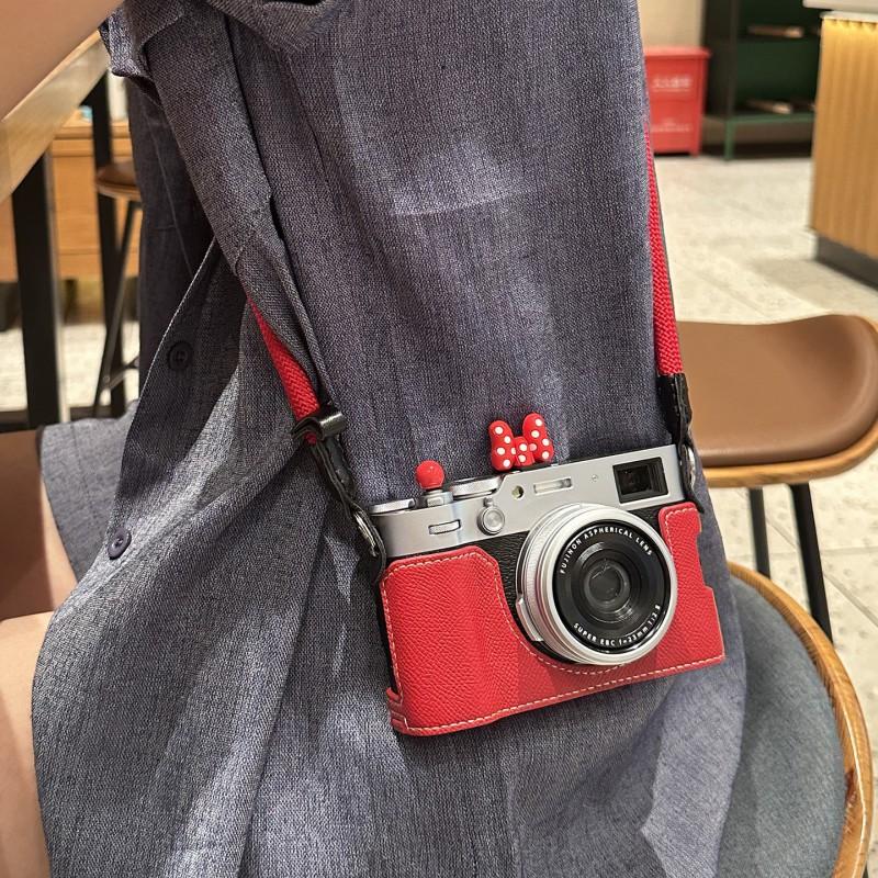 Fuji X100VI Camera Case With Strap Palm Print Design XT30 III XT50 XS20 Micro Bag Shockproof Single Shoulder