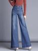 Прямые джинсы, женские летние джинсовые брюки с высокой талией и карманами, повседневные винтажные весенние женские широкие брюки 2022, женские джинсы