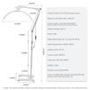 Andoer HD-M700X 23-дюймовый напольный светодиодный светильник для видеосъемки, 36 Вт, заполняющий светильник в форме полумесяца, 3200K-5600K с регулируемой яркостью