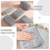 Dishwashing Cloth Kitchen Scrubber for Cleaning 10Pcs Reusable Grey Towels