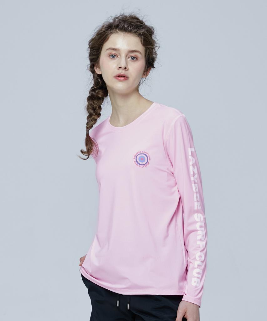 Leijibi Защита от солнца с длинным рукавом, свободный крой, с надписью, цвет W Pink