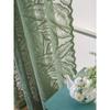 Зеленые большие перфорированные шторы-листья, прозрачные шторы для гостиной и спальни, деревенский стиль