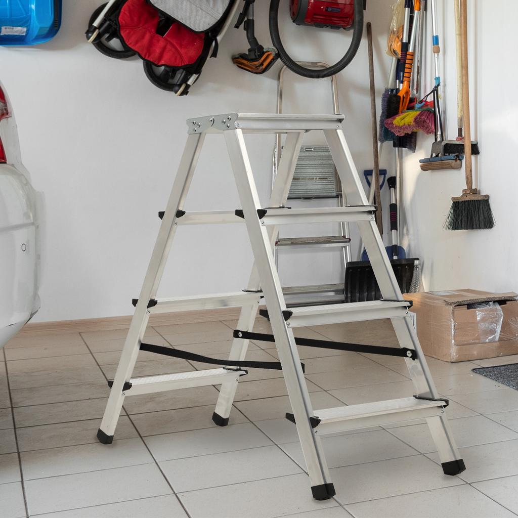 KADAX Aluminum Folding Ladder 4-8 Steps Home Strong 125kg Polish Product