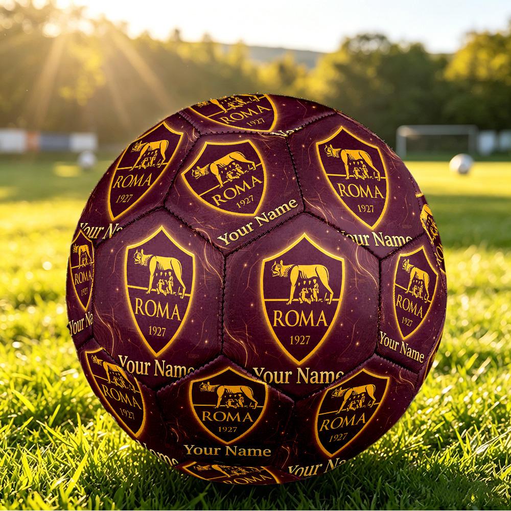 Personalized Size 5 Football AS Roma Pattern Outdoor Game Sports Ball Gift