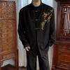 Мужской костюм для помолвки в традиционном стиле – вышитый золотым бамбуком костюм Чжуншань