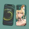 Cute Girl Jean Genshin Phone Case For IPhone 14 11 12 13 Pro Max X XR XSMax 6 6S 7 8 Plus SE 2022 Soft Square Color Phone Cover