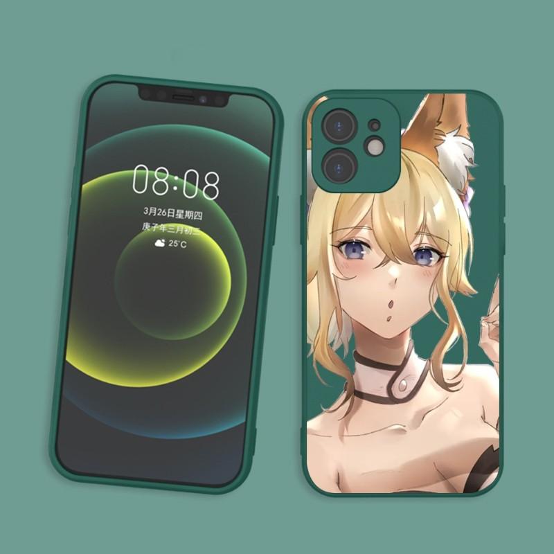 Cute Girl Jean Genshin Phone Case For IPhone 14 11 12 13 Pro Max X XR XSMax 6 6S 7 8 Plus SE 2022 Soft Square Color Phone Cover
