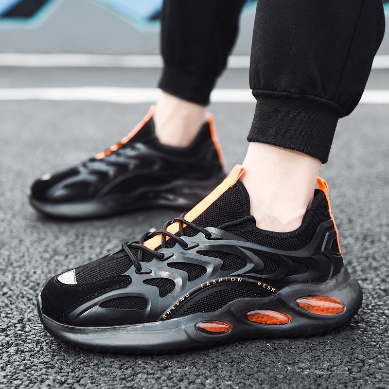 Модные кроссовки для бега, спортивная обувь 2024 года, осенние новые поступления, мужские кроссовки на платформе, дышащая черная сетчатая повседневная обувь Zapatillas Hombre