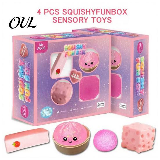 Anxiety Relief Toy 4/8/25Pcs Stress Squeeze Toy, Reduction Sensory Soft Stretchy Fidget Party Favors for Kids Adults TPR Ball