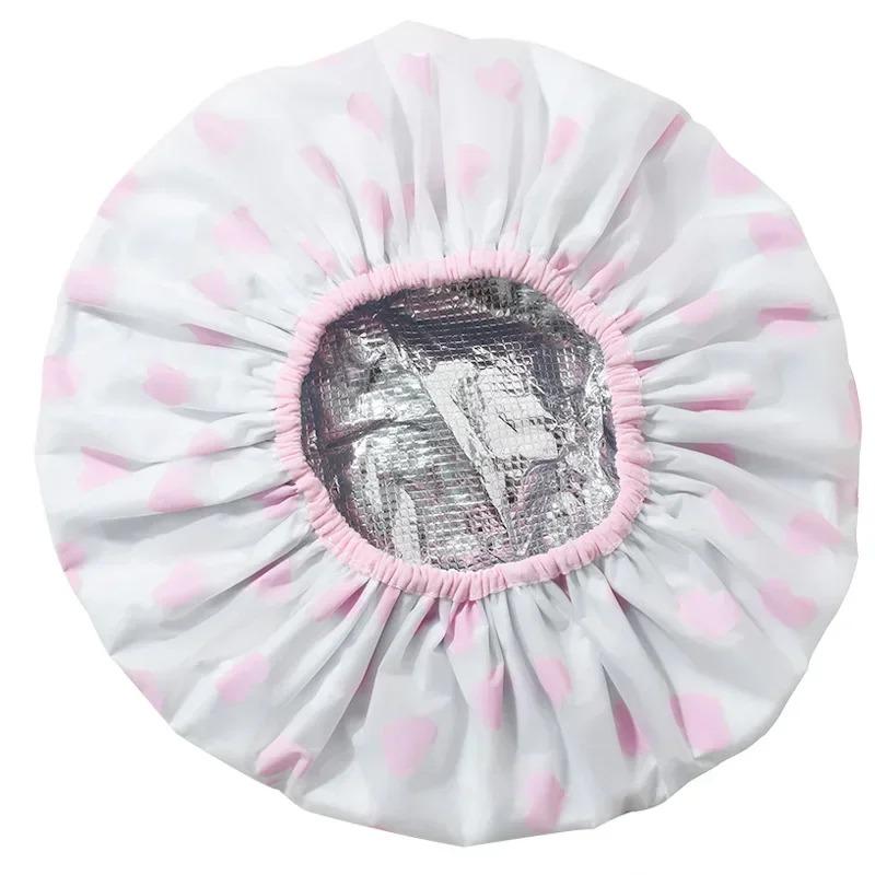 1PC Self-heating Tin Foil Hat Thickened Heating Steam Shower Caps Hair Mask Cap Portable Hair Salon Smooth Hair Oil Baking Cap