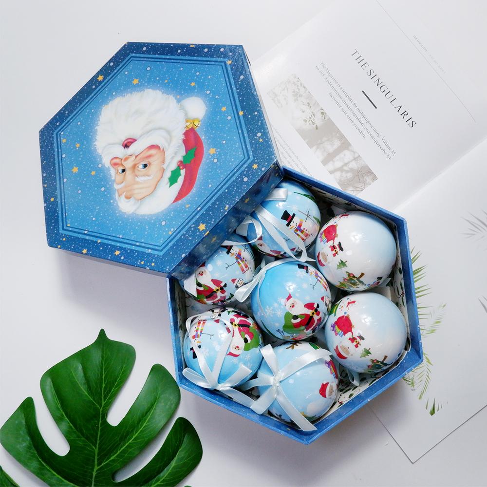 Xmas Party Hanging Ball for Home Party Ornament Christmas Gift Christmas Tree Decor Ball Baubles Ornament  Xmas Tree Toys 7 PCS  a Set