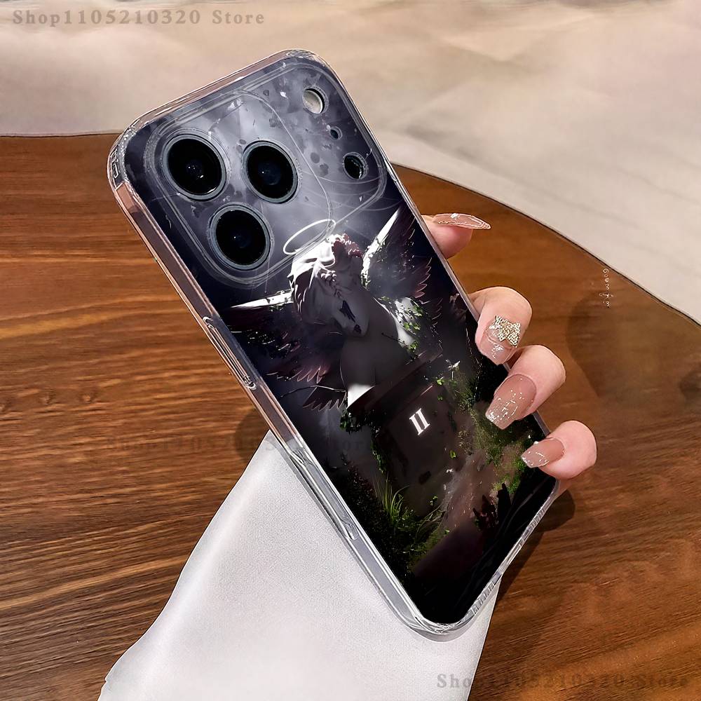 Чехол для телефона Singer J-Junior H для iPhone 17,16,15,14,13,12,11 Pro,Max,Plus,XR,Mini,E Прозрачный Мягкий чехол с полным покрытием